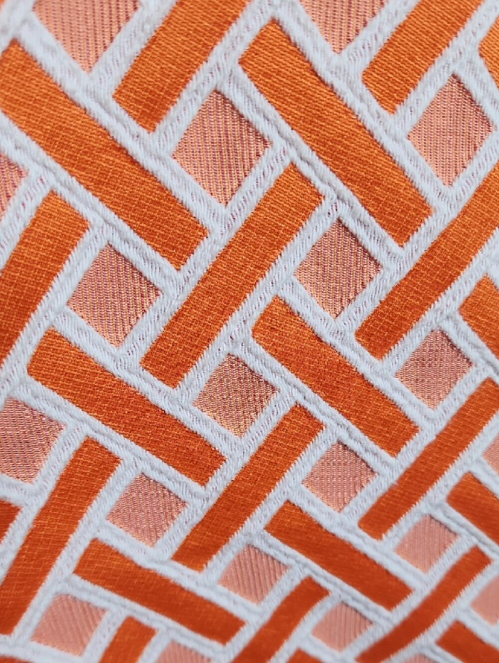TRINA TURK | Orange and White Geometric Print Women's Shorts - Picture 5 of 8